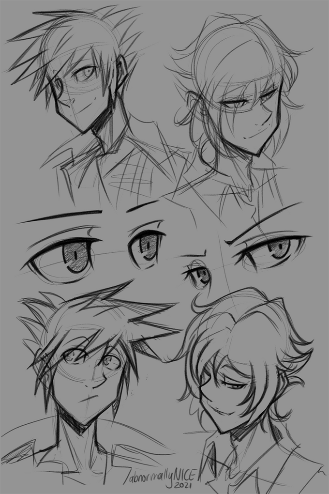Neo Joshua and Neku Sketches