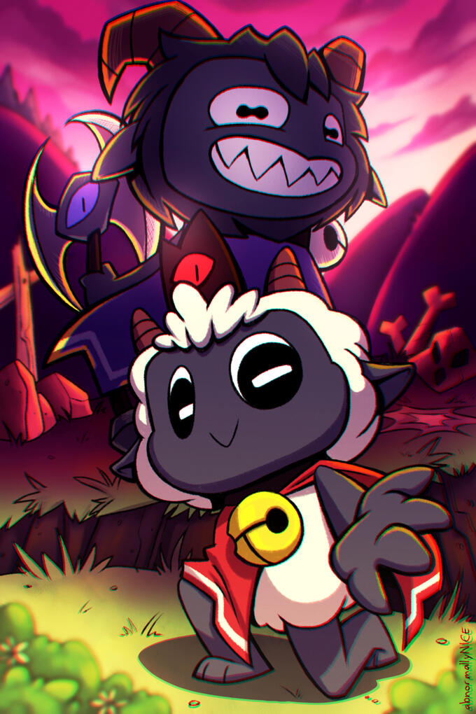 The Lamb and The Goat : Cult of the Lamb Fanart